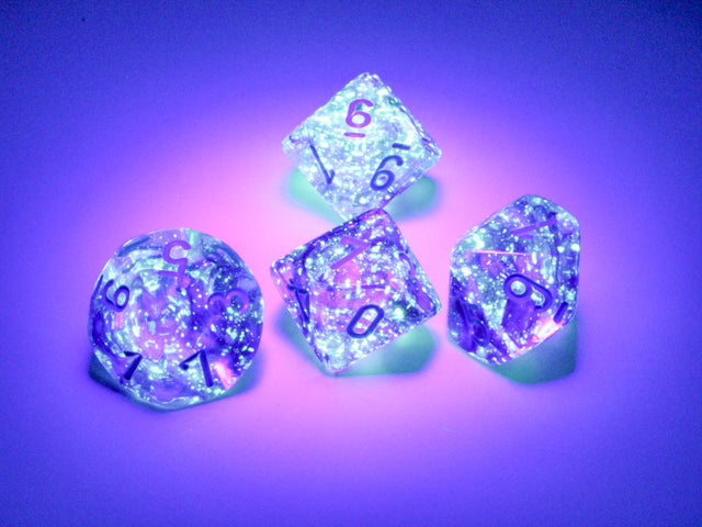 Nebula Nocturnal/blue Luminary Set of Ten d10s (Chessex) (27357)