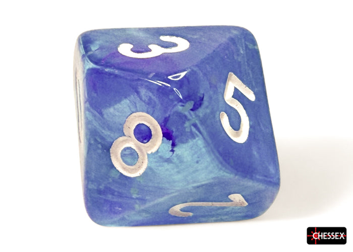 Nebula Aura/white Luminary Polyhedral 7-Dice Set (Chessex) (27567)