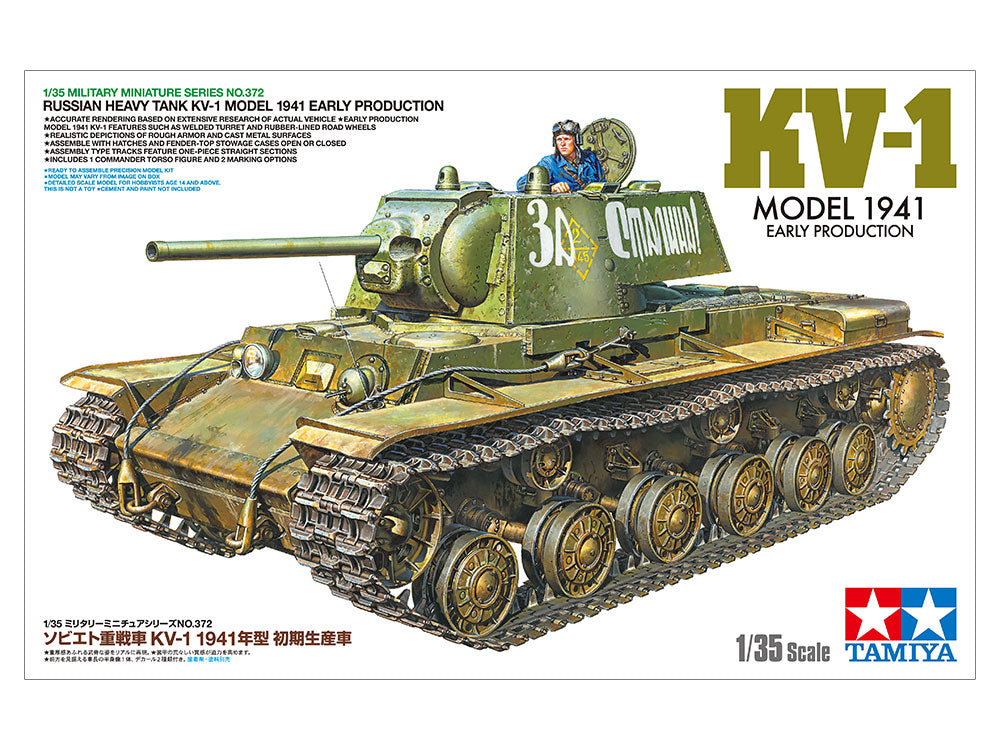 Tamiya 1/35 Russian Heavy Tank KV-1 Model 1941 Early Production (35372)