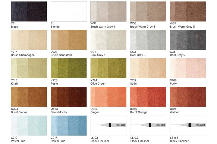 Winsor & Newton Promarker Set: Interiors