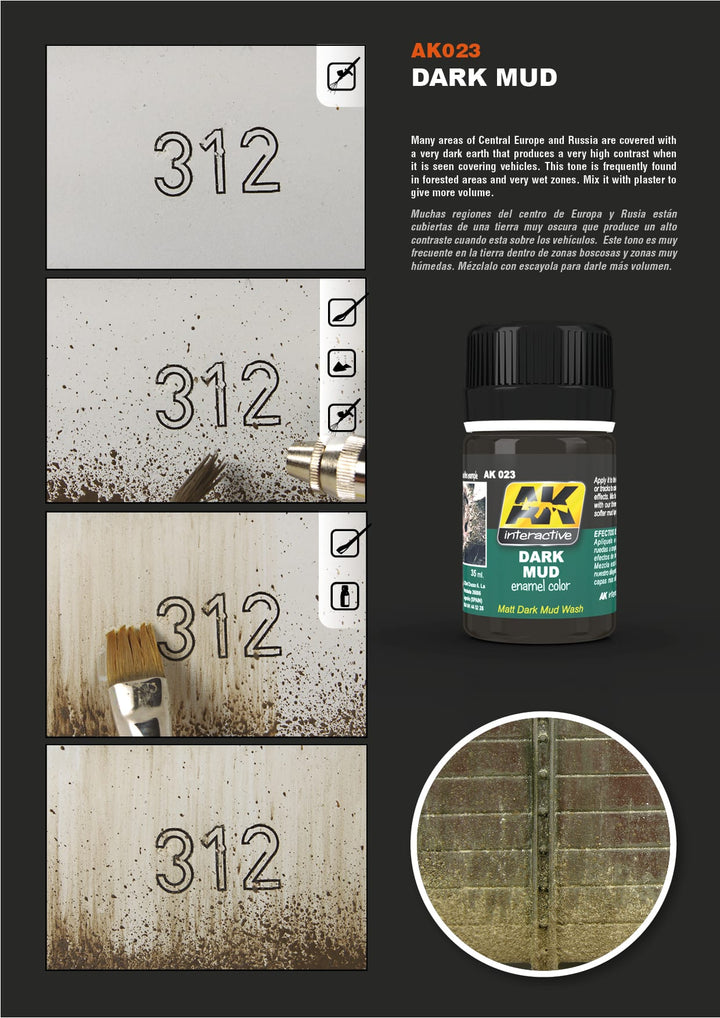 Enamel: Dark Mud Effect (AK Interactive) (AK023) (46)
