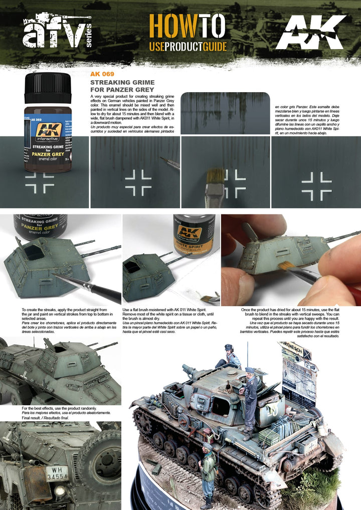 Streaking Grime for Panzer Grey (AK Interactive) (AK069) (8)