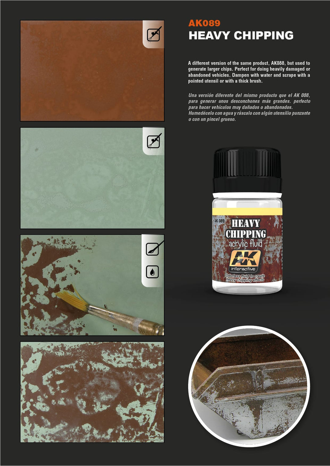Heavy Chipping Acrylic Fluid (AK Interactive) (AK089) (98)