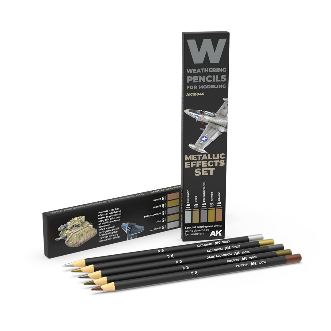 Weathering Pencils: Metallics Effect Set (AK Interactive) (AK10046)