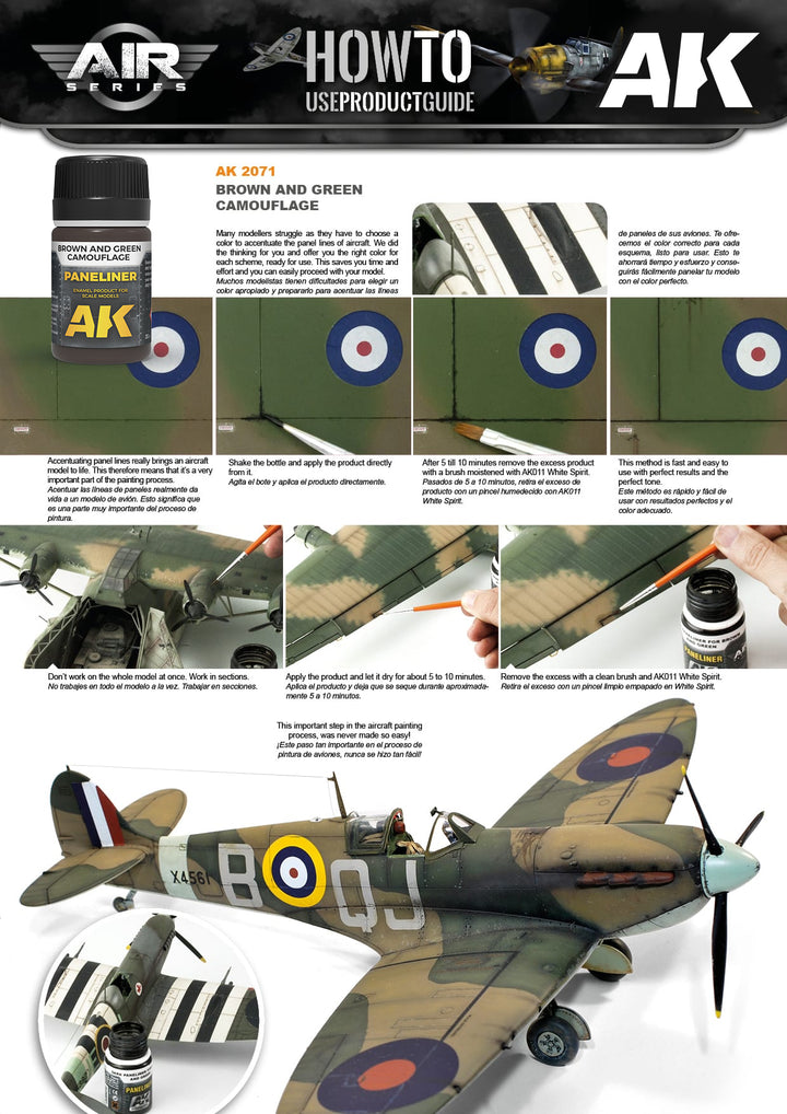 Paneliner: Brown and Green Camouflage (AK Interactive) (AK2071) (67)