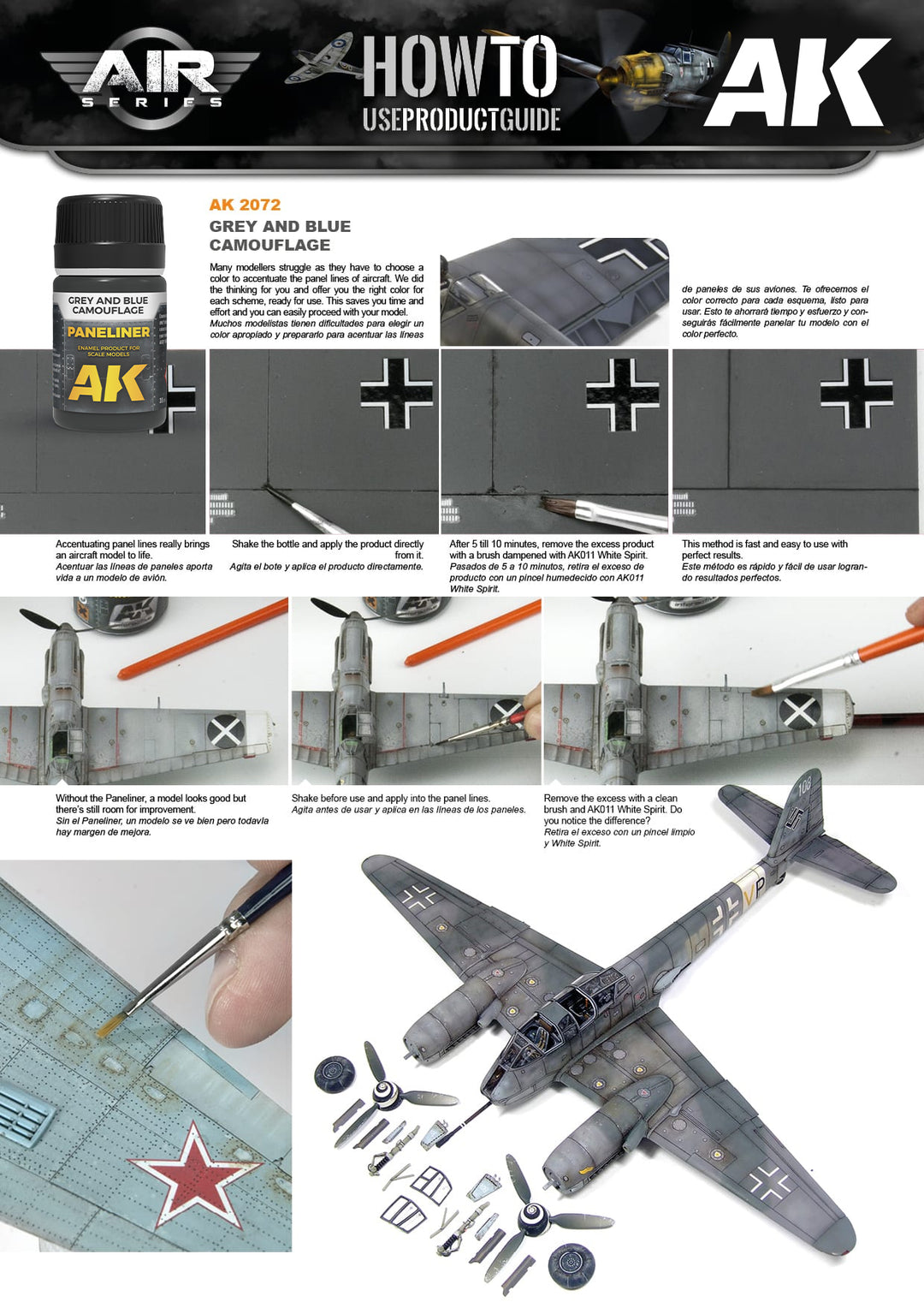 Paneliner: Grey and Blue Camouflage (AK Interactive) (AK2072) (68)