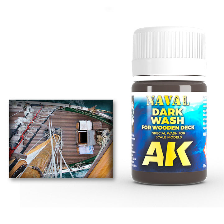 Enamel: Naval Dark Wash for Wooden Deck (AK Interactive) (AK301) (26)