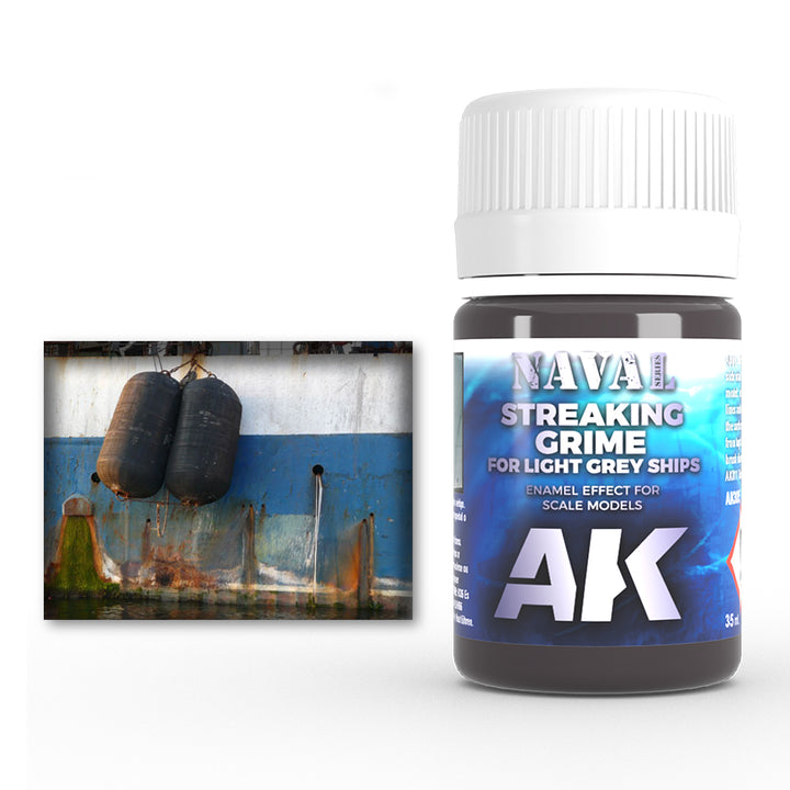 Enamel: Naval Streaking Grime for Light Grey Ships (AK Interactive) (AK305) (13)