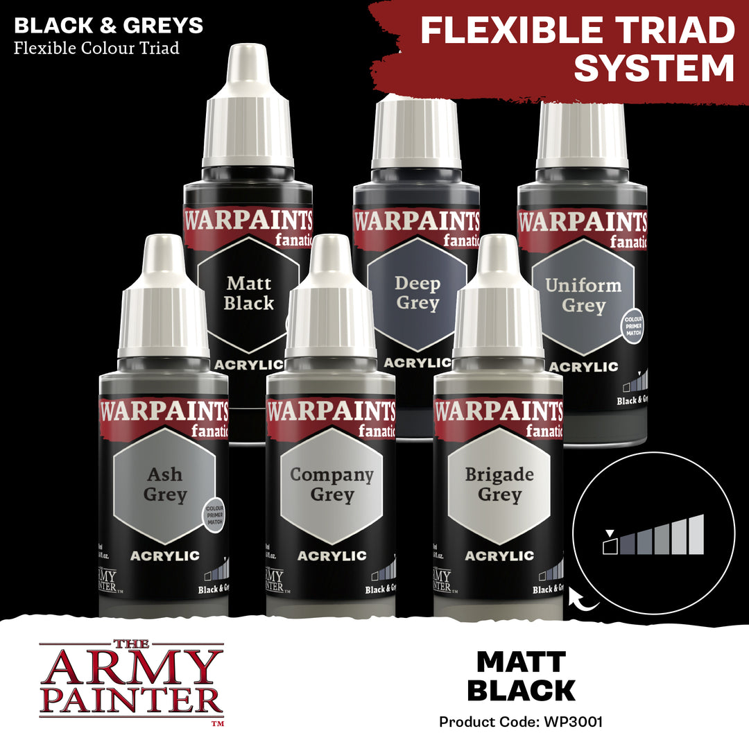 Warpaints Fanatic: Matt Black (The Army Painter) (WP3001P) (1)