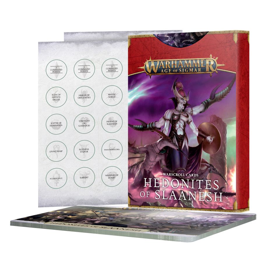 Warhammer Age of Sigmar: Hedonites of Slaanesh - Warscroll Cards