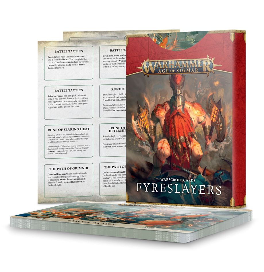 Warhammer Age of Sigmar: Fyreslayers Warscroll Cards