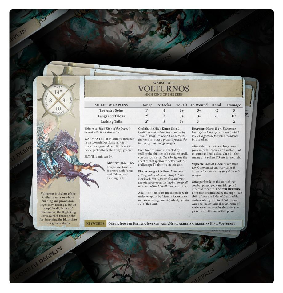 Warhammer Age of Sigmar: Idoneth Deepkin Warscroll Cards (9th)