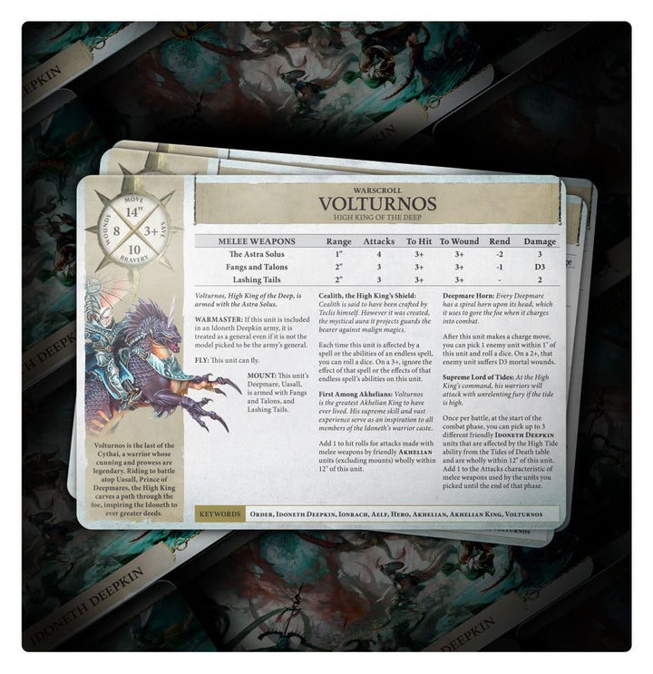 Warhammer Age of Sigmar: Idoneth Deepkin Warscroll Cards (9th)