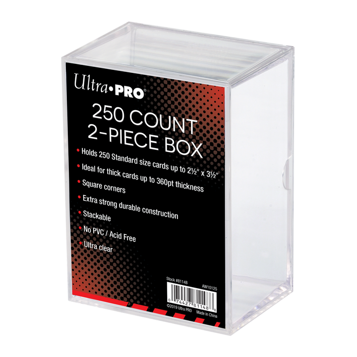 2-Piece Clear 250 Card Storage Box (Ultra PRO)