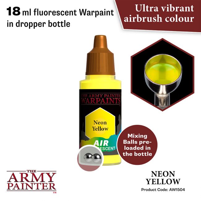 Warpaints Air Fluorescent: Neon Yellow (The Army Painter) (AW1504) (94)