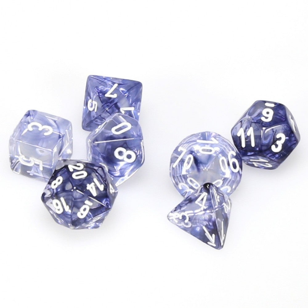 Nebula - Black/white - Polyhedral 7-Die Set (27408) - Chessex