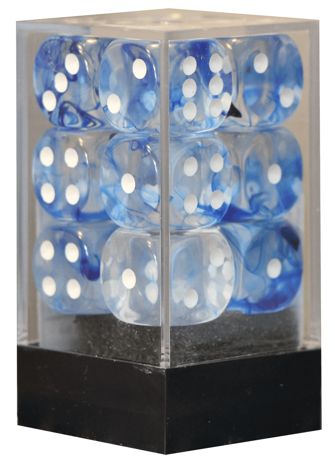 Nebula 16mm D6 mørkeblå m/hvid terninger (27666) (Chessex)