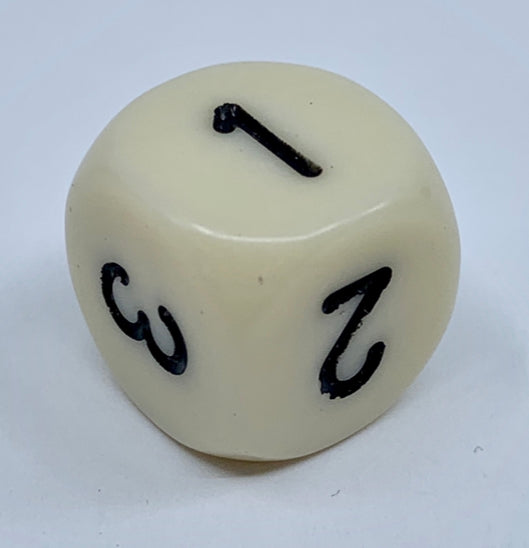 Opaque 16mm D3 - Ivory/black (XQ0300) - Chessex