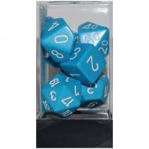 Opaque rollespilsterninger lyseblå m/hvid (Chessex)(25416)