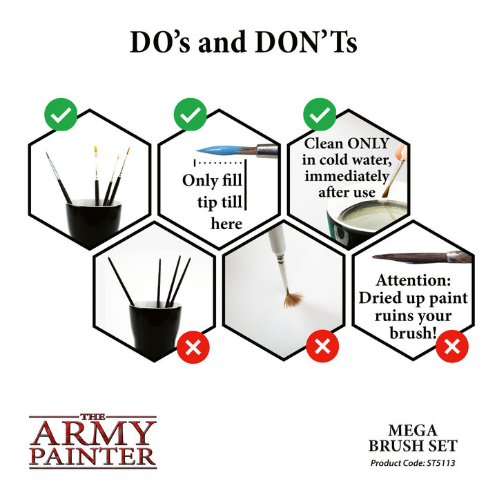 Starter Sets - Wargames Mega Brush Set (The Army Painter) (ST5113)