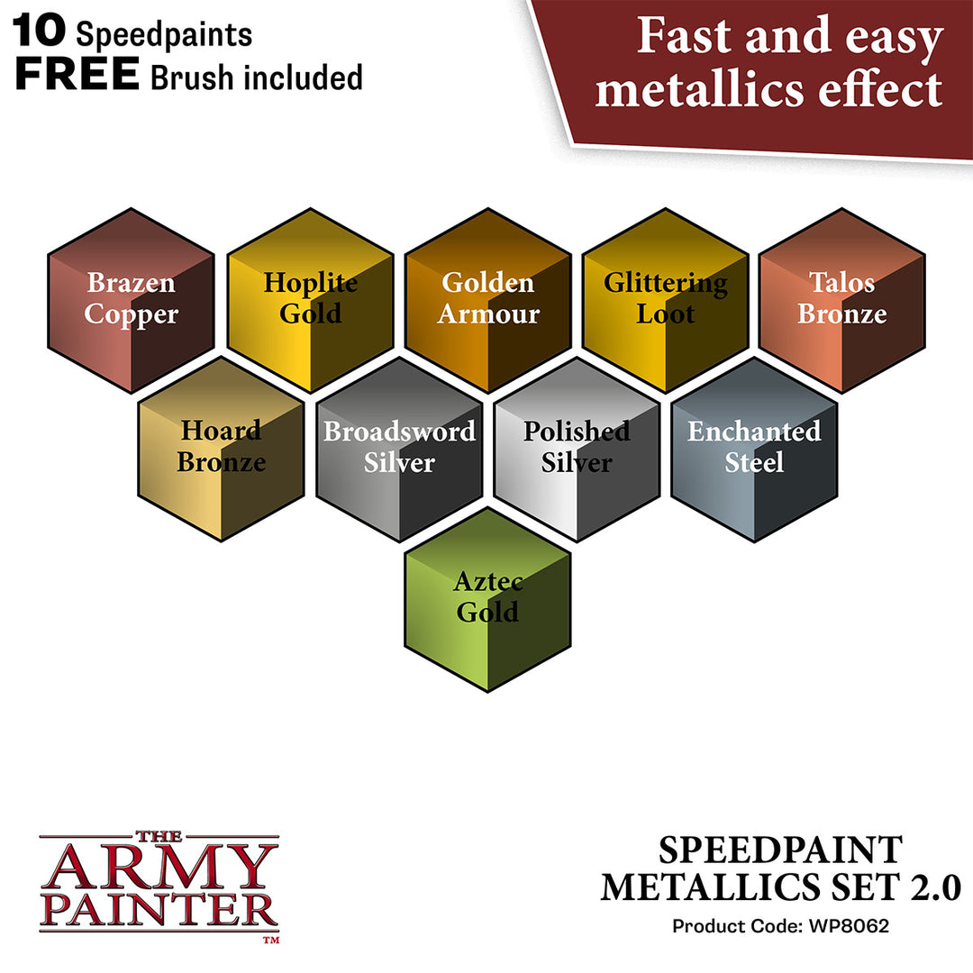 Speedpaint Metallics Set 2.0 (The Army Painter) (WP8062)