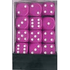 Opaque 12mm D6 lys lilla m/hvid terninger (25827) (Chessex)