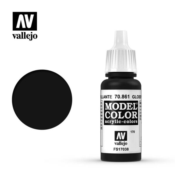 Vallejo Model Color: Glossy Black (70.861) (192)