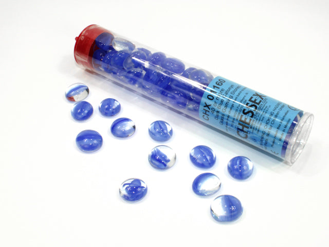 Catseye Dark Blue Glass Stones Tube (Chessex) (01160)