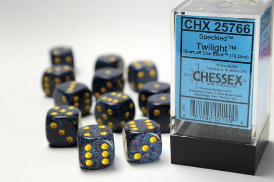 Speckled Twilight 16mm d6 Dice Block (12 dice) (Chessex) (25766)