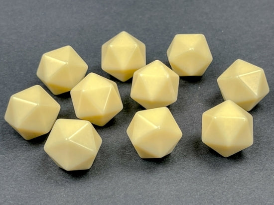 Opaque Polyhedral Bag of 10 Blank Ivory d20 Dice (Chessex) (29046)