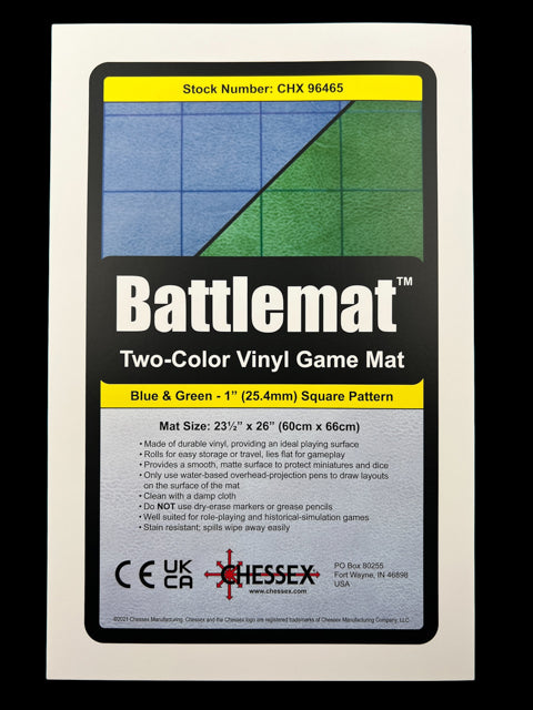 Battlemat 1" Reversible Blue-Green Squares (Chessex) (96465)