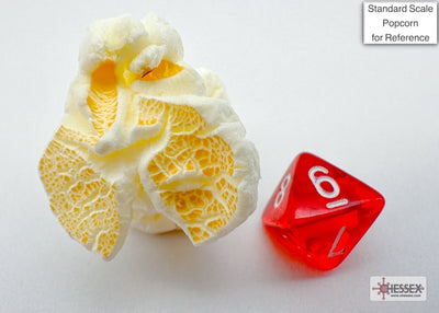 Translucent Mini-hedral Red/white 7-Die Set (Chessex) (20374)