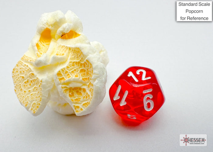 Translucent Mini-hedral Red/white 7-Die Set (Chessex) (20374)