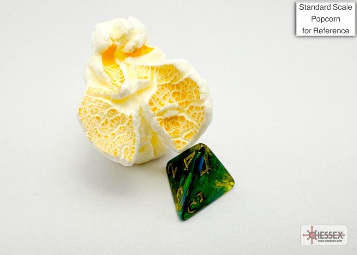 Scarab Mini-hedral Jade/gold 7-Die Set (Chessex) (20415)