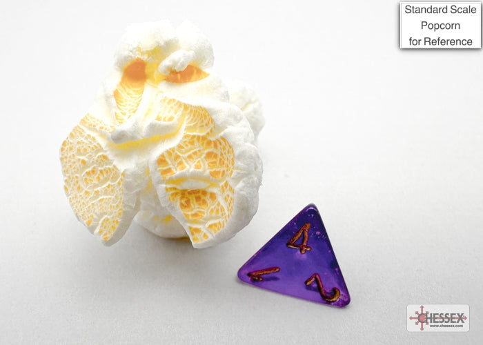 Borealis Mini-hedral Royal Purple/gold Luminary 7-Die (Chessex) (20587)