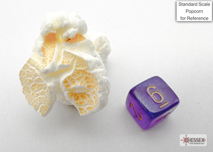 Borealis Mini-hedral Royal Purple/gold Luminary 7-Die (Chessex) (20587)