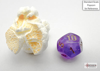 Borealis Mini-hedral Royal Purple/gold Luminary 7-Die (Chessex) (20587)