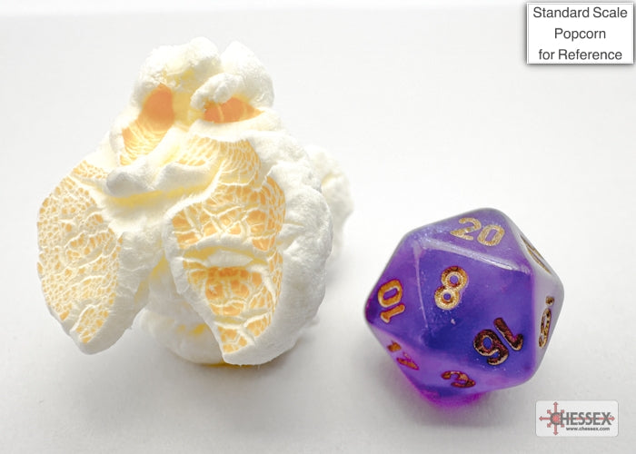 Borealis Mini-hedral Royal Purple/gold Luminary 7-Die (Chessex) (20587)