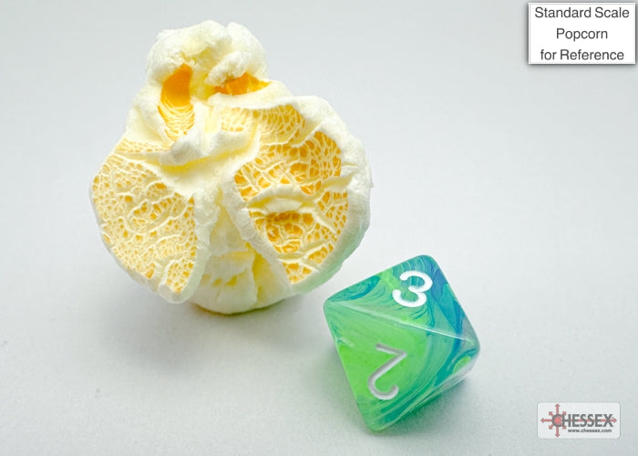 Festive Mini-hedral Waterlily/white 7-Die set (Chessex) (20546)