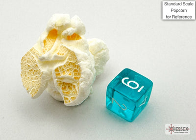 Translucent Mini-hedral Teal/white 7-Die Set (Chessex) (20385)