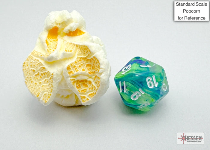 Festive Mini-hedral Waterlily/white 7-Die set (Chessex) (20546)