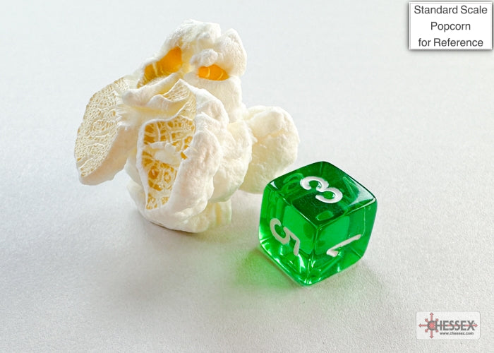 Translucent Mini-hedral Green/white 7-Die Set (Chessex) (20375)