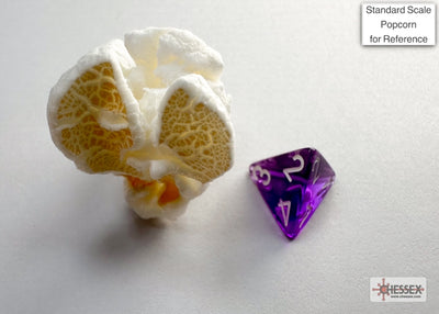 Translucent Mini-hedral Purple/white 7-Die Set (Chessex) (20377)