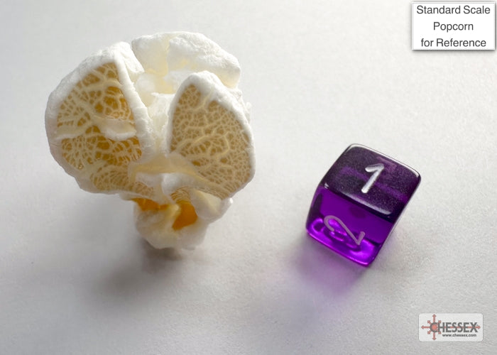 Translucent Mini-hedral Purple/white 7-Die Set (Chessex) (20377)