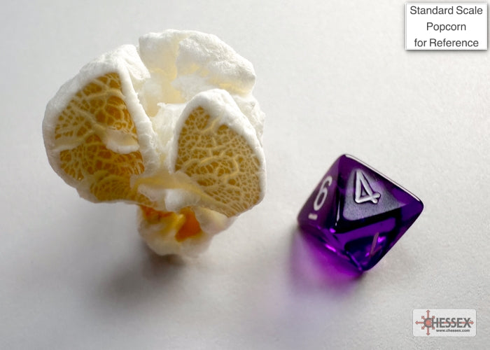 Translucent Mini-hedral Purple/white 7-Die Set (Chessex) (20377)