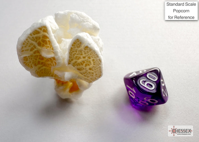 Translucent Mini-hedral Purple/white 7-Die Set (Chessex) (20377)