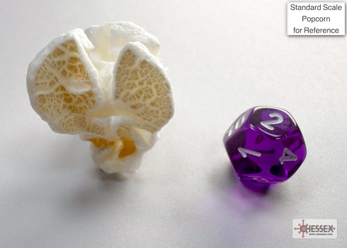 Translucent Mini-hedral Purple/white 7-Die Set (Chessex) (20377)