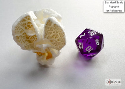 Translucent Mini-hedral Purple/white 7-Die Set (Chessex) (20377)