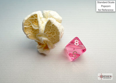 Translucent Mini-hedral Pink/white 7-Die Set (Chessex) (20384)