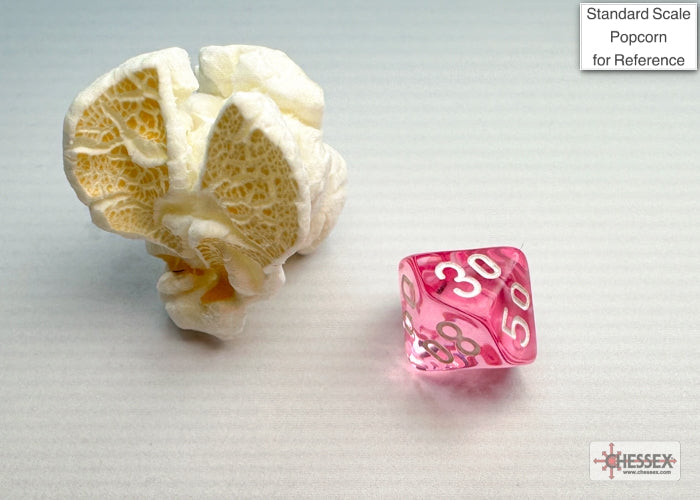 Translucent Mini-hedral Pink/white 7-Die Set (Chessex) (20384)